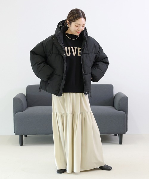 マイクロタフタ中綿フードブルゾン（その他アウター）｜Aletta vita