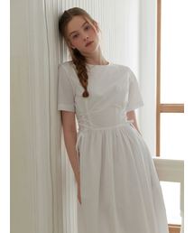 Peach corset dress (white)