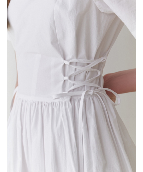 RE_L（リエル）の「Peach corset dress (white)（ワンピース・レディース・その他・SMALL/MEDIUM）」の5枚目の写真