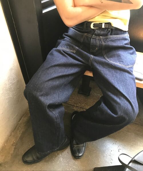 LEIRE（ルアール）の「カーブドワイド生地デニムパンツ[インディゴ]（デニムパンツ・メンズ・その他・MEDIUM/LARGE/X-LARGE）」の12枚目の写真