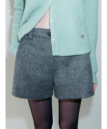 Wool Basic Short Pants, Charcoal