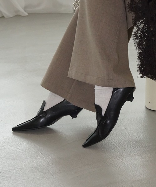 chuclla(チュクラ)の「ポインテッドトゥ ローファーライクパンプス chs25a019(ローファー・レディース・ブラック・36/37/38/39/40)」の3枚目の写真