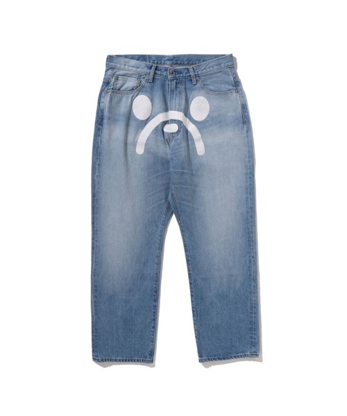 A BATHING APE（アベイシングエイプ）の「MILO FACE 13 OZ DENIM PANTS（デニムパンツ・メンズ・インディゴブルー/ブラック・SMALL/MEDIUM/LARGE/X-LARGE/XX-LARGE）」の2枚目の写真