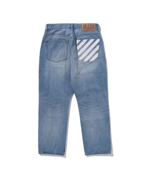 A BATHING APE（アベイシングエイプ）の「MILO FACE 13 OZ DENIM PANTS（デニムパンツ・メンズ・インディゴブルー/ブラック・SMALL/MEDIUM/LARGE/X-LARGE/XX-LARGE）」の4枚目の写真