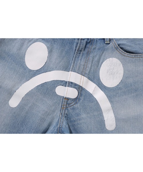 A BATHING APE（アベイシングエイプ）の「MILO FACE 13 OZ DENIM PANTS（デニムパンツ・メンズ・インディゴブルー/ブラック・SMALL/MEDIUM/LARGE/X-LARGE/XX-LARGE）」の6枚目の写真