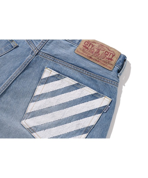 A BATHING APE（アベイシングエイプ）の「MILO FACE 13 OZ DENIM PANTS（デニムパンツ・メンズ・インディゴブルー/ブラック・SMALL/MEDIUM/LARGE/X-LARGE/XX-LARGE）」の8枚目の写真