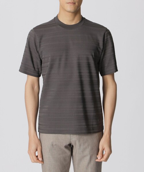 Paul Stuart(ポールスチュアート)の「リンクスシャドーボーダーTシャツ(半袖)(Tシャツ/カットソー・メンズ・チャコールグレー/ホワイト・L/M/XL)」の10枚目の写真