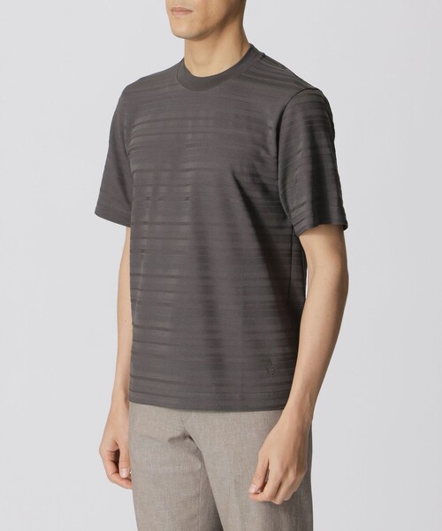 Paul Stuart(ポールスチュアート)の「リンクスシャドーボーダーTシャツ(半袖)(Tシャツ/カットソー・メンズ・チャコールグレー/ホワイト・L/M/XL)」の11枚目の写真