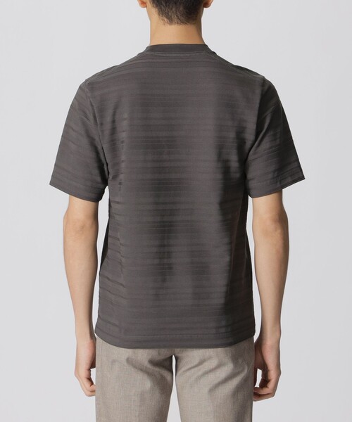 Paul Stuart(ポールスチュアート)の「リンクスシャドーボーダーTシャツ(半袖)(Tシャツ/カットソー・メンズ・チャコールグレー/ホワイト・L/M/XL)」の3枚目の写真