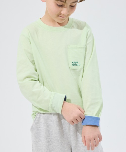KRIFF MAYER Kid's Collection（クリフメイヤーキッズコレクション）の「UVカットさらポケT（Tシャツ/カットソー・キッズ・ブラック/グレー/ライム/ブルー・170/160/150/140/130/120）」の21枚目の写真