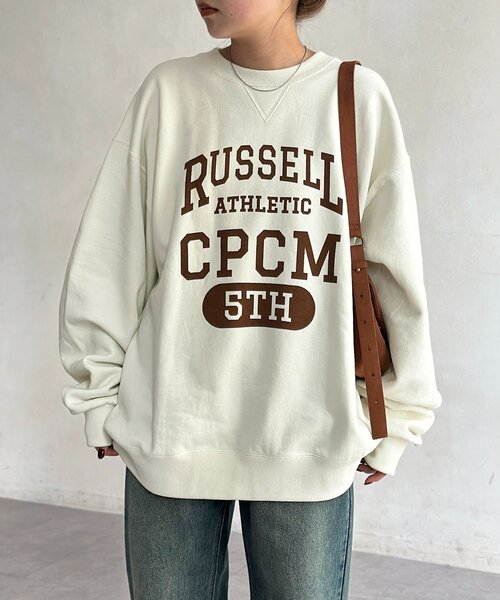 Russell Athletic（ラッセルアスレティック）の「【5周年企画】RUSSELLロゴスウェット（スウェット・レディース・グレー/アイボリー/ネイビー・MEDIUM/LARGE）」の5枚目の写真