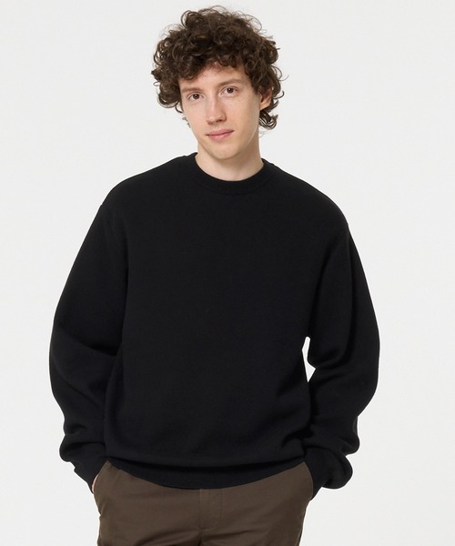 coca(coca)(コカ)の「スウェットライクニットトップス(ニット/セーター・メンズ・ライトグレー/ブラック・L/M/XL)」の8枚目の写真