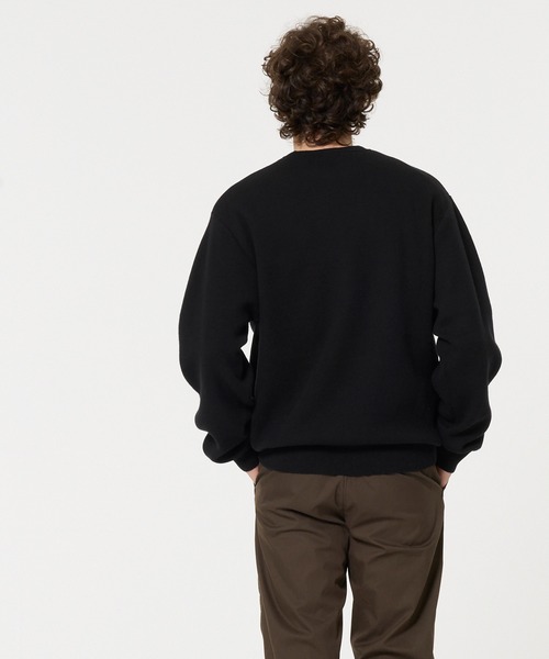 coca(coca)(コカ)の「スウェットライクニットトップス(ニット/セーター・メンズ・ライトグレー/ブラック・L/M/XL)」の9枚目の写真