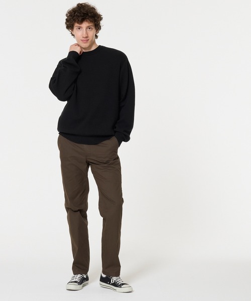 coca(coca)(コカ)の「スウェットライクニットトップス(ニット/セーター・メンズ・ライトグレー/ブラック・L/M/XL)」の12枚目の写真