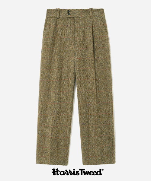 YALE(イェール)の「HARRIS TWEED PURE WOOL 1 TUCK SLACKS BROWN(スラックス・レディース・その他・MEDIUM/SMALL)」の1枚目の写真