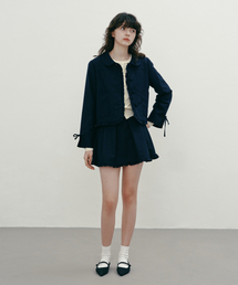 PLUMP FRILL SKIRT (NAVY)