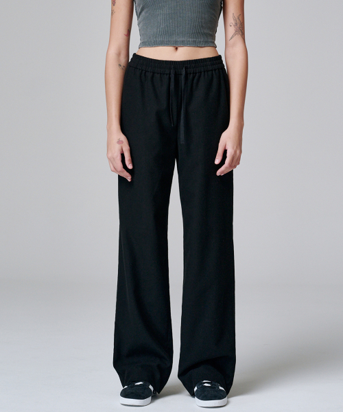 MALOUPE（マロップ）の「2136 ワイドバンディングパンツ (ブラック)（その他パンツ・レディース・ブラック・SMALL/MEDIUM）」の2枚目の写真