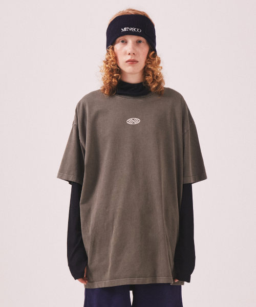MENASOO(ミナス)の「275g Heavy Cotton Circle Hearttrack Pigment T Shirt_Khaki(Tシャツ/カットソー・レディース・カーキ・SMALL/MEDIUM)」の2枚目の写真