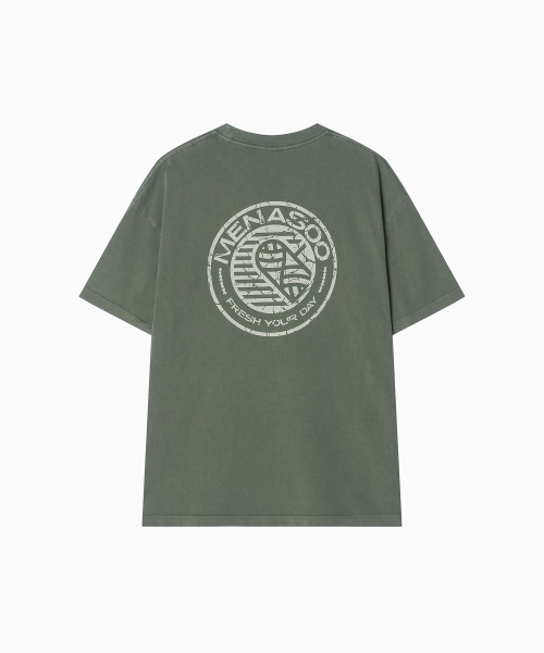 MENASOO(ミナス)の「275g Heavy Cotton Circle Hearttrack Pigment T Shirt_Khaki(Tシャツ/カットソー・レディース・カーキ・SMALL/MEDIUM)」の12枚目の写真