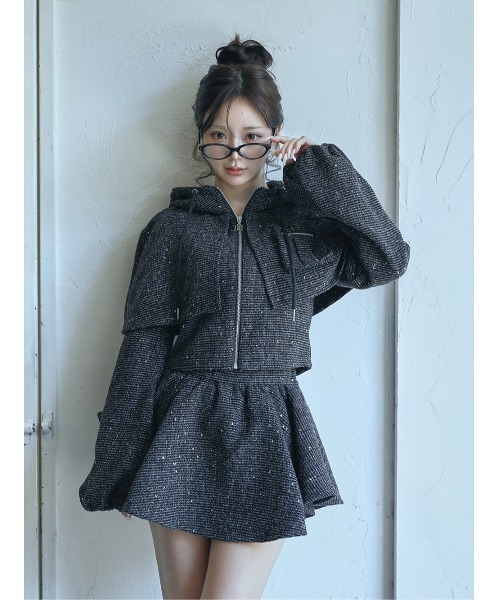 ラメツイードパーカーセットアップ（セットアップ）｜Darich