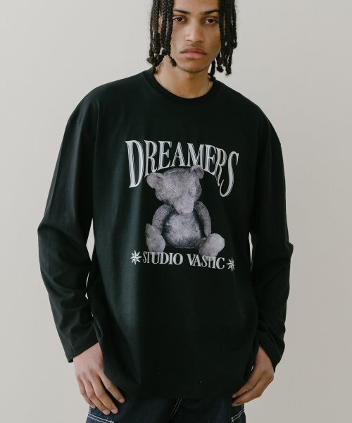VASTIC(バスティック)の「ドリーマーズベア ロングスリーブ_ブラック(Tシャツ/カットソー・メンズ・その他・MEDIUM/LARGE)」の1枚目の写真