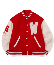 WYSE（ワイズ）の「ブクルダブルUロゴバスティジャケットレッド（スタジャン）」