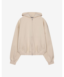 ADLIELOS（エドリエルロス）の「ボーダーフルジップスウェットジャケット [アイボリー]（ナイロンジャケット）」