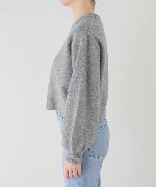 新色有り / 追加》スパンコールショート丈ニット（ニット/セーター