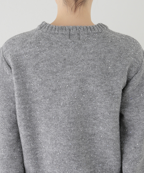 スピックアンドスパン　スパンコールショート丈ニット 新色有り / 追加》スパンコールショート丈ニット（ニット/セーター