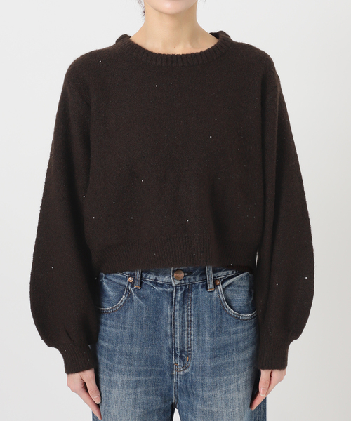Spick & Span スパンコールショート丈ニット 新色有り / 追加》スパンコールショート丈ニット（ニット/セーター