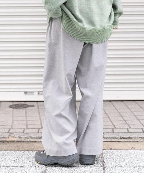 EKAL(エカル)の「ウールライクイージーワイドトラウザー(その他パンツ・レディース・チャコールグレー/ライトグレー・ONE)」の17枚目の写真