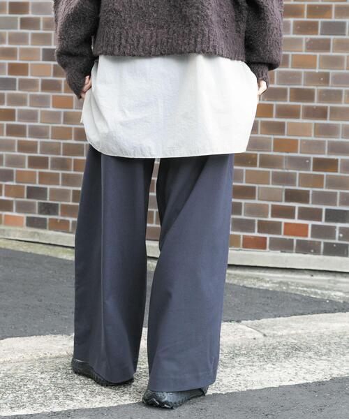 EKAL(エカル)の「ウールライクイージーワイドトラウザー(その他パンツ・レディース・チャコールグレー/ライトグレー・ONE)」の20枚目の写真