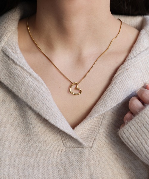 ap retro（アプレトロ）の「オープンハートネックレス（ネックレス・レディース・ゴールド/シルバー・FREE）」の5枚目の写真