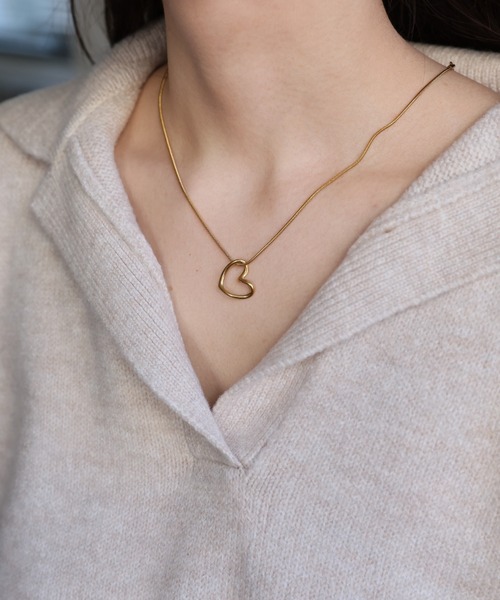 ap retro（アプレトロ）の「オープンハートネックレス（ネックレス・レディース・ゴールド/シルバー・FREE）」の6枚目の写真