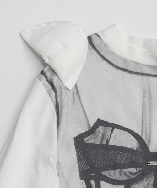 PRANK PROJECT（プランクプロジェクト）の「チュールビスチェプリントロンTEE / Tulle Bustier Print Long Tee（Tシャツ/カットソー・レディース・ホワイト・FREE）」の10枚目の写真