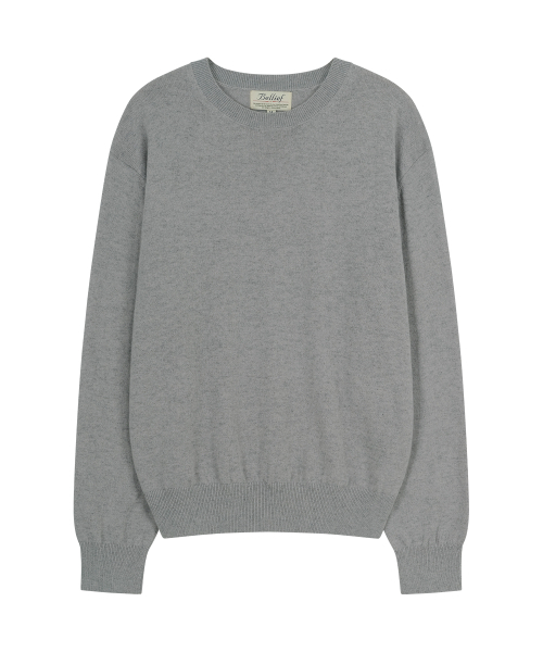 BELLIEF(ベリーフ)の「Essential Wool Comfort Crewneck Knit (Grey)(ニット/セーター・メンズ・その他・MEDIUM/LARGE/X-LARGE)」の1枚目の写真