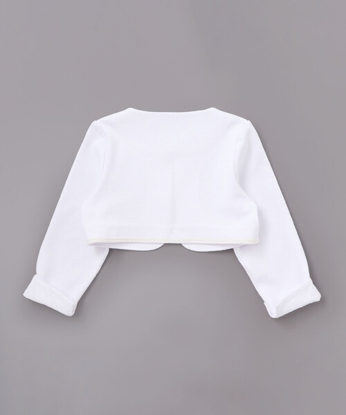 BeBe（ベベ）の「リップルポンチノーカラージャケット(110~130cm)（ノーカラージャケット・キッズ・ホワイト/ネイビー・130cm/120cm/110cm）」の10枚目の写真