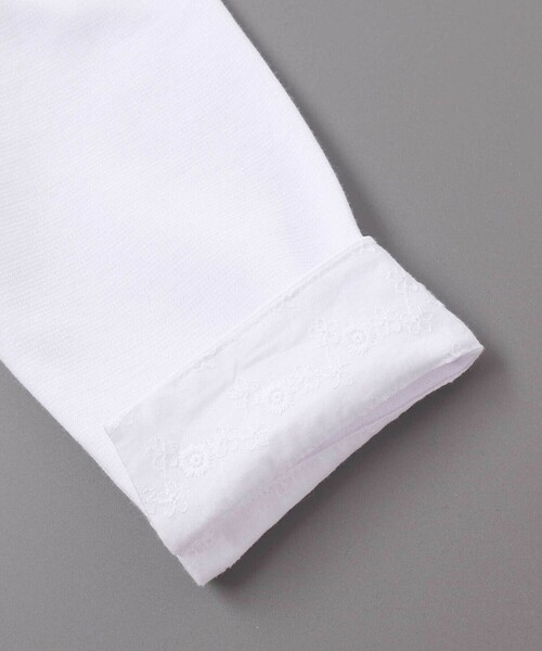 BeBe（ベベ）の「リップルポンチノーカラージャケット(110~130cm)（ノーカラージャケット・キッズ・ホワイト/ネイビー・130cm/120cm/110cm）」の12枚目の写真