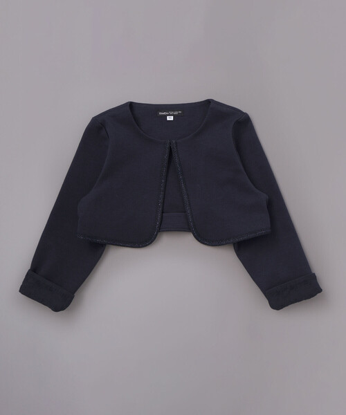 BeBe（ベベ）の「リップルポンチノーカラージャケット(110~130cm)（ノーカラージャケット・キッズ・ホワイト/ネイビー・130cm/120cm/110cm）」の14枚目の写真