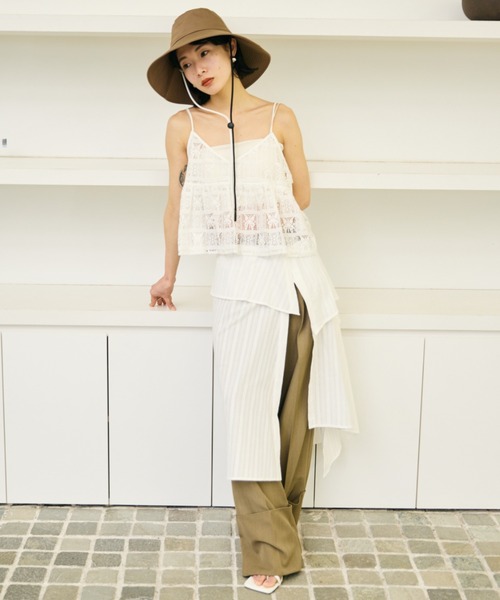 AIC.（エーアイシー）の「UVカットワイドブリムハット/UPF50+/接触冷感裏地/撥水加工コーティング/紐取り外し可能/サイズ調整可能（ハット・レディース・ブラック/モカ・FREE）」の17枚目の写真