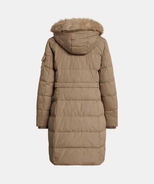 セール】フェイクファートリム フーデッド ダウン コート（ダウン