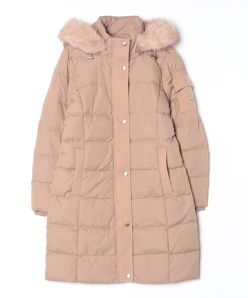 セール】フェイクファートリム フーデッド ダウン コート（ダウン