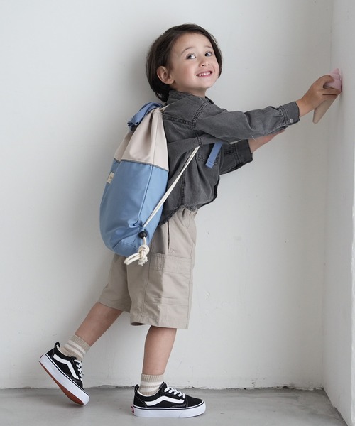 PUPPAPUPO(プッパプーポ)の「【撥水】 ランドセルの上から背負える ナップサック(バックパック/リュック・キッズ・ブルー/ライトブルー/チャコール/コーラルピンク/ピンク/ライトカーキ・FREE)」の21枚目の写真