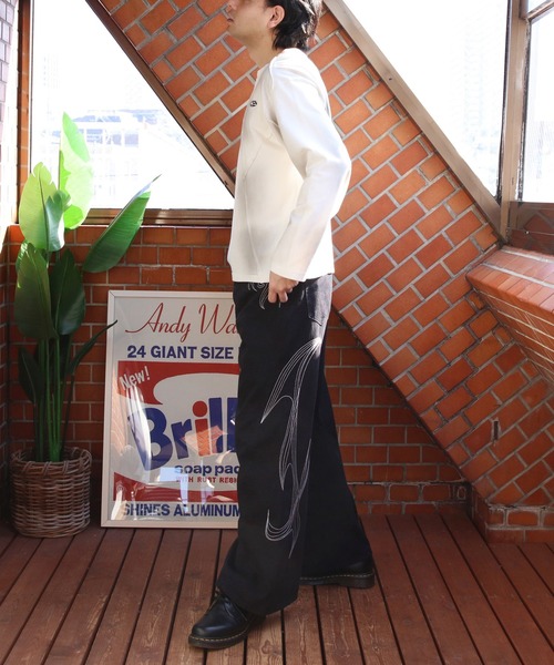 ８(eight)（エイト）の「刺繍カーブパンツ（デニムパンツ・メンズ・ブラック/ブラック系その他・MEDIUM/LARGE）」の11枚目の写真