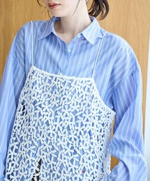 coen | フラワーレースキャミソール(キャミソール)