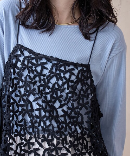 coen（コーエン）の「フラワーレースキャミソール（キャミソール・レディース・ブラック/オフホワイト・FREE）」の14枚目の写真