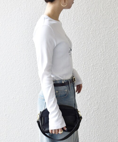 PETIT BATEAU（プチバトー）の「【SHIPS any別注】PETIT BATEAU: プリント ロン TEE（Tシャツ/カットソー・レディース・ホワイト/ネイビー・ONE SIZE）」の7枚目の写真