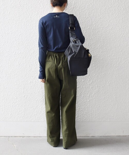 PETIT BATEAU（プチバトー）の「【SHIPS any別注】PETIT BATEAU: プリント ロン TEE（Tシャツ/カットソー・レディース・ホワイト/ネイビー・ONE SIZE）」の12枚目の写真