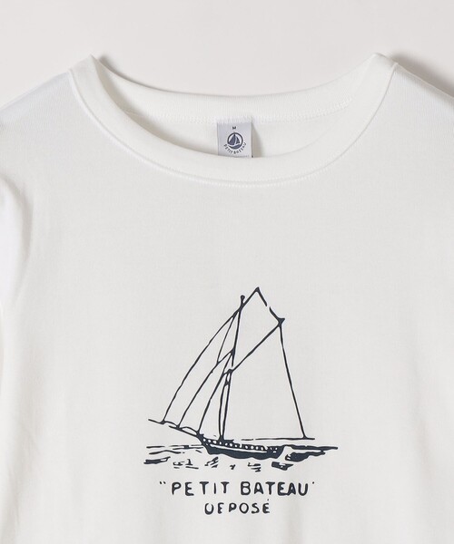 PETIT BATEAU（プチバトー）の「【SHIPS any別注】PETIT BATEAU: プリント ロン TEE（Tシャツ/カットソー・レディース・ホワイト/ネイビー・ONE SIZE）」の22枚目の写真