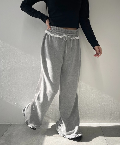 セール】《セットアップ対象☆》フリルスウェットパンツ（その他パンツ